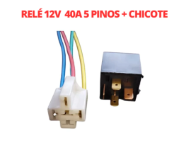 Rel 5 Pinos 12V 40A para Carros e Motos
